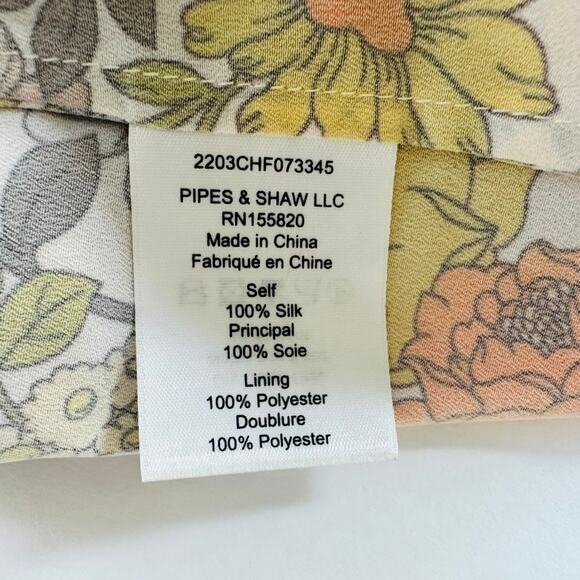 Veronica Beard Eleonora Skirt Size 4 Silk Kailani Garden Orange Floral Georgette - Picture 10 of 11